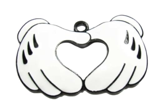 TCB Creations Mickey Cartoon Mouse Hands Making a Heart Pendant Necklace