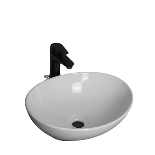 OLSKFUH Bathroom Vanity Bathroom Vessel Sink Creative Ingot-Shaped Ceramic Countertop Basin Home Art Basin Balcony Wash Basin Bathroom Sink,