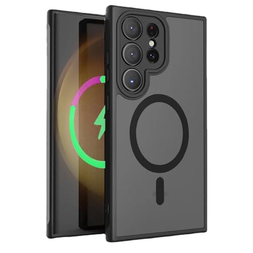 Coque de protection magnétique résistante aux chocs pour S25 Plus anti-jaunissement