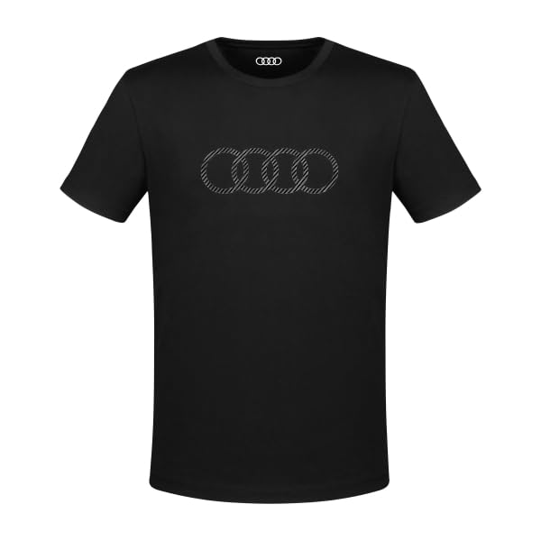 Audi T-Shirt avec Anneaux pour Homme Noir, Noir, M