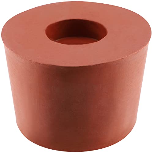 KADAX Tappi in Gomma con Foro per Fermentazione, Tappo per Palloncini Fermentati, Bottiglie e Sughero (4,9 cm)