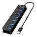 SEWACC Hub USB Porte con Interruttori Indipendenti e LED Adattatore Multiporta Portatile per Laptop e Computer Controllo Alimentazione Separato Plug And Play Senza Driver immagine