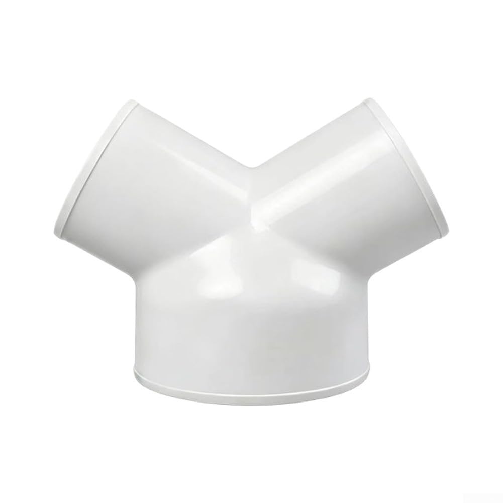 Adaptador Tubo Ventilación 3 Vías Conector Y PP para Extractor Baño Cocina Aire Flujo para suave 100mm(A)
