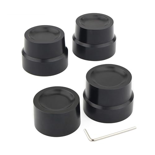 Powersport Gabelschutz Passend für Harley Touring Road Glide Low Iron 883 XL1200 Softail Motorrad Hinterachsmuttern-Abdeckkappen CNC Schwarz(Black Set)