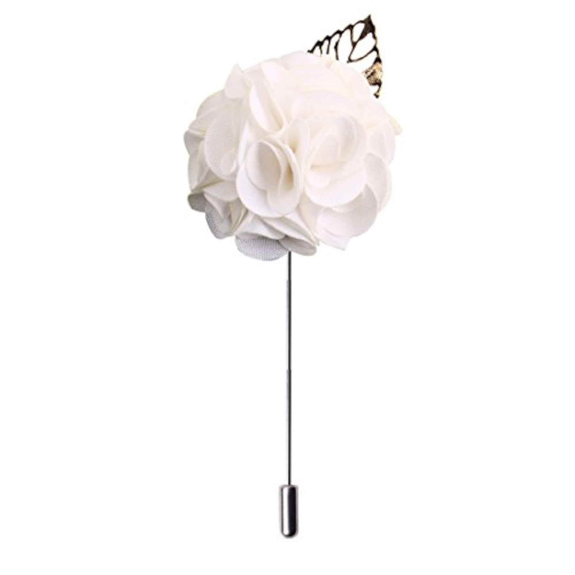 Men's A Sombre Retreat Off White Brooch, Elegant Design