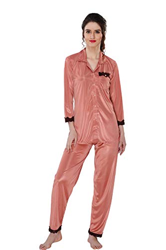 Image of AV2 Women's Satin Solid Pajama Set Pack of 1