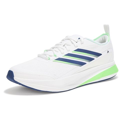 adidas Men's Jogit Running Sneaker, White/Dark Blue/Lime Burst, 11