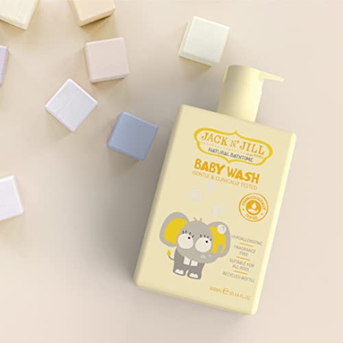 Jack N' Jill Natural Bathtime Baby Wash - Baby Soap Sensitive Skin, Hypoallergenic Baby Wash, Fragrance Free Baby Wash, Dermatologically Tested, Vegan Baby Wash Scent Free - 300 Ml, Pack Of 1 #TOP3