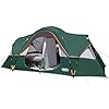 UNP Camping Tent 10-Person-Family Tents, Parties, Music Festival Tent, Big, Easy Up, 5 Large Mesh Windows, Double Layer, 2 Room, Waterproof, Weather Resistant, 18ft x 9ft x78in