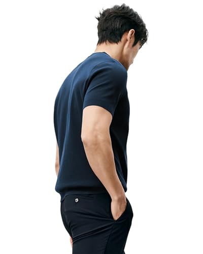 Fioboc Mens Shirts Knit Crew Neck Premium Moisture Wicking Shirt Short Sleeve Summer Tops S-4XL3