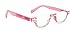 The Half Moon, Crystal Bling Reading Glasses Women Adorned with AB Genuine European Crystals. Pink. NY Fifth Avenue.