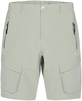 Little Donkey Andy Men's Stretch Quick Dry Cargo Shorts for Hiking, Camping, Travel Khaki Size L