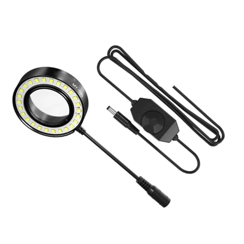 顕微鏡キット 調整可能な LED リングライト単眼双眼顕微鏡カメラランプ光源メインボード修復ツール 顕微鏡レンズアダプター