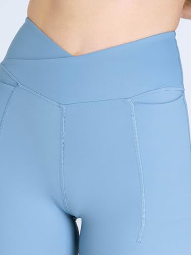 Image of CAVA Tall Hourglass Flared Leggings for Women | V-Waistband, Anti-Camel Toe Design, Tall Fit, Flared Bottoms, Deep Pockets, Sculpting Stretch Fabric