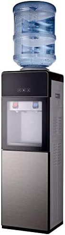 Huhelm Top Loading Water Cooler Dispenser, Hot & Cold Water Hold 3 or 5 Gallon Bottles Compressor Cooling System for Home Kitchen Office Dorm