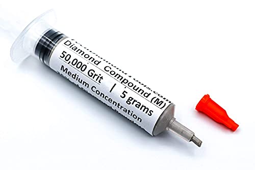 Techdiamondtools Diamond Polishing Compound Polishing Paste 50,000 Grit 0-0.5 Microns For Marble Glass Metal Rock Jewelry Resin Silver Chrome Gemstone With 25% Of Diamond Powder Usa Made #TOP5