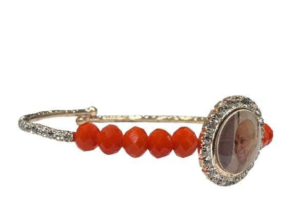 RK Basics Jai Guruji Swaroop Bracelet| Guruji Swaroop chudhi |GuruJi Rose Gold Bracelets | Guruji Swaroop Bangle | Guruji Blessings Bracelets for Women (Orange) (B0CSKF6MLP) Amazon Price History, Amazon Price Tracker