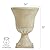 Worth Garden Plastic Urn Planters for Outdoor Plants, Tree 22'' Tall 2 Pack Round Classic Resin Flower Pots Indoor Beige Traditional Front Porch 15 in Dia. Large Imitation Stone Decorative Patio Deck