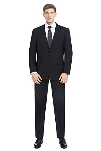 GATMSTZ Men Notch Lapel 2 Pieces Suit Regular Fit Business Prom Wedding Tuxedos