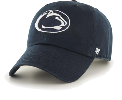 47 NCAA Unisex-Adult Clean Up Adjustable Hat Cap One Size (US Alpha One Size Penn State Nittany Lions - Navy)