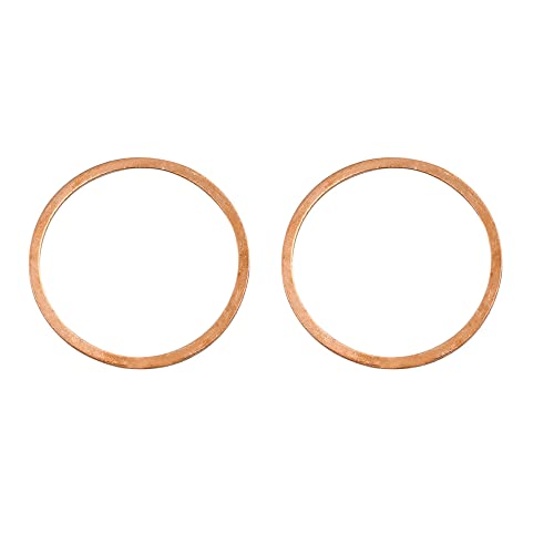 sourcing map Kupferdichtringe Sortiment Kfz Kupferringe 2 STK.Kupfer Dichtringe Unterlegscheiben 40mm Inner Dmr.für Schrauben Verbindungselemente