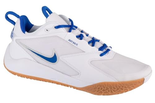 Nike HyperAce 3 Volleyball Shoes (FQ7074-106, White/Photon Dust/Game Royal) Size 8