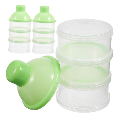 BESPORTBLE 3Pcs Portable Milk Powder Storage Container Sealed Leakproof Box Layers for Freshness for Go Feeding