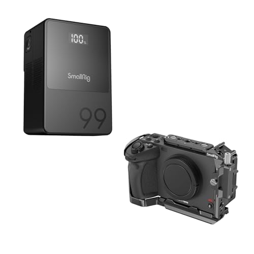 SmallRig Bundle: SmallRig V Mount Battery VB99 and SmallRig Cage for Sony FX30 / FX3