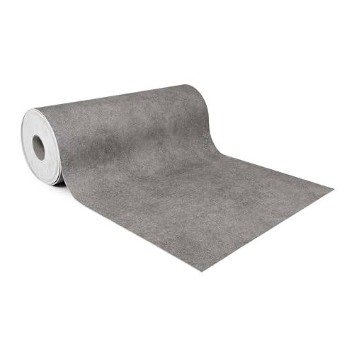 GIURI TESSUTI - Pavimento in PVC - Collezione Prestige - Rivestimento per superfici in Vinile Impermeabile con texture Antiscivolo e supporto Insonorizzante (H. 200 cm, GALAXY DARK)