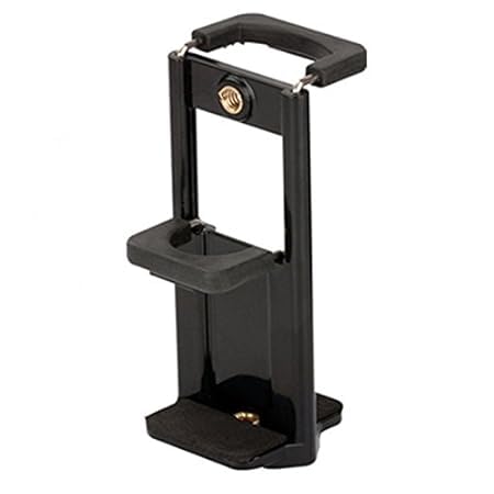 Aeoss 2 in 1 Dual Mobile and Tablet Mount Camera Stand Clip Bracket Holder for Tripod, Monopod Pole, Selfie Stick, Compatible with Tripod, Monopod Pole, Selfie Stick - Sturdy and Adjustable-image-1
