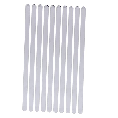 ERINGOGO 10pcs Stainless Steel Bracelet Strips Open Bracelet Strip for Artisans