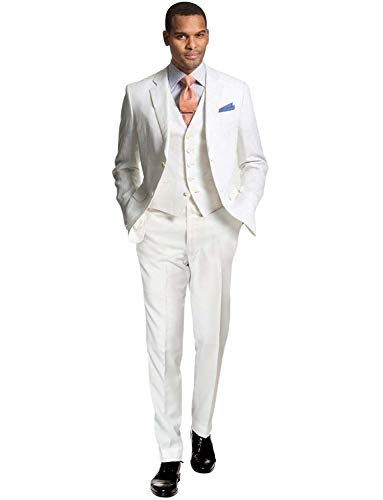 Costume homme blanc 3 pièces la solution idéale contre les plis en cérémonie