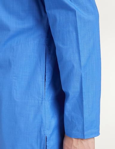 Image of Amazon Brand - Symbol Men's 100% Cotton Solid Long Length Casual Kurta - Regular Fit (Available in Plus Sizes)