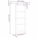 Zoom IMG-2 vidaxl porta scorrevole con set Zoom IMG-2 vidaxl porta scorrevole con set