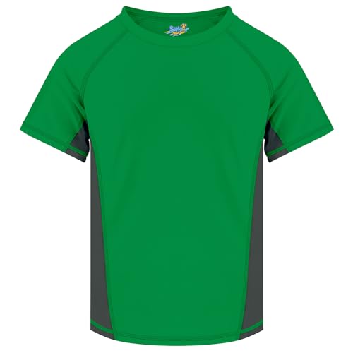 Image of Semois Boys Rash Guard Swim Shirt Short Sleeve Swimwear Toddler Kids Youth Rashguard Water Shirt UPF+ 50 Quick Dry Shirt