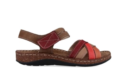 WALK & FLY Sandalias planas bio Mediterraneo 3861 43170 - Mujer color: Negro talla: 37