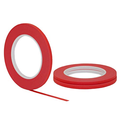 3 pk 1/4" inch x 60yd STIKK Red Painters Tape 14 Day Easy