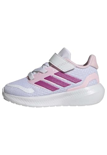 adidas Unisex-Baby Run Falcon 5 White/Clear Pink/Grey 5.5