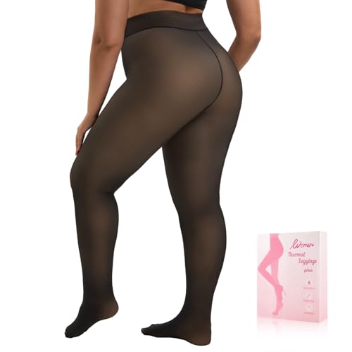 Collants thermiques femme hiver chaud doublé polaire transparent