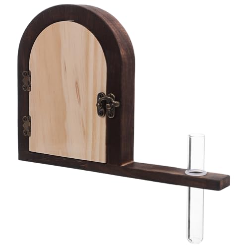 HAMPPLIES 童話ドア木製コンセントカバー 植物伝播用試験管花瓶付き ベビー ペット ガード ナーサリールーム用 女の子寝室装飾用 簡単取付け