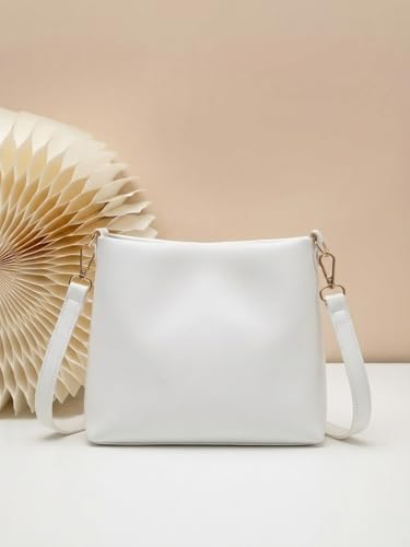 Image of LIKE STYLE Women's Floral Embroidered PU Sling Bag | Stylish Crossbody Shoulder Bag for Daily Use