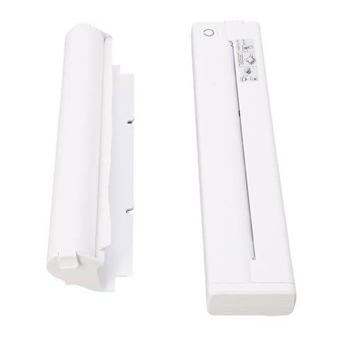 Image of Asixxsix Thermal Printer, 2000mAh Battery Bluetooth 5.4 Portable Printer, Wireless with Thermal Paper Bracket Carry Case 3 Rolls Paper Support 8.5x11 Inch for Travel Office Car Home (White)
