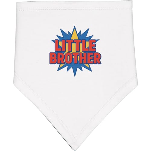 inktastic Little Brother Superhero Baby Bandana Bib