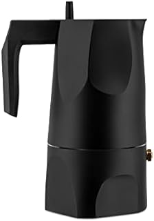 Alessi Ossidiana MT18 / 3 B - Design Espresso Coffee Maker, in Cast Aluminum, 3 Cups