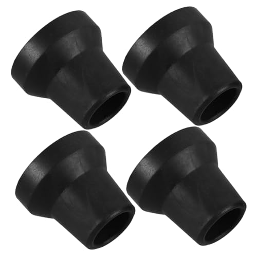 NULYLU Heavy Duty Quad Cane Tips 16mm Universal Fit Anti-Slip Rubber Walker Tips for Walking Sticks