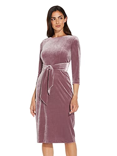 Image of Adrianna Papell Women's Velvet Tie Front Dress