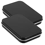 BIUDECO Zahnseide Spender 2 Stück Nachfüllbar Kompakt 88X60X16Mm Metallbehälter für Reisen und Outdoor Mundhygiene Etui