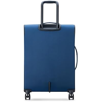 United Colors of Benetton Color Block Softside Expandable Luggage with Spinner Wheels, Navy, Carry-On 19 Inch