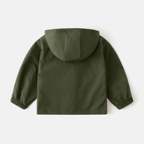 Boys Fashion Zip Up Hoodie with Pockets Lightweight Waterproof Hooded Fall Jackets Casual Loose Raincoat Windbreakers3