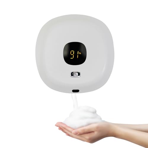 Seifenspender Automatisch Wandbefestigung, Automatischer Seifenspender, Mit LED-Anzeige, 10 oz, in Ihrem Badezimmer, Zimmer, Büro, Hotel, Krankenhaus, Kindergarten, Schule, Kino